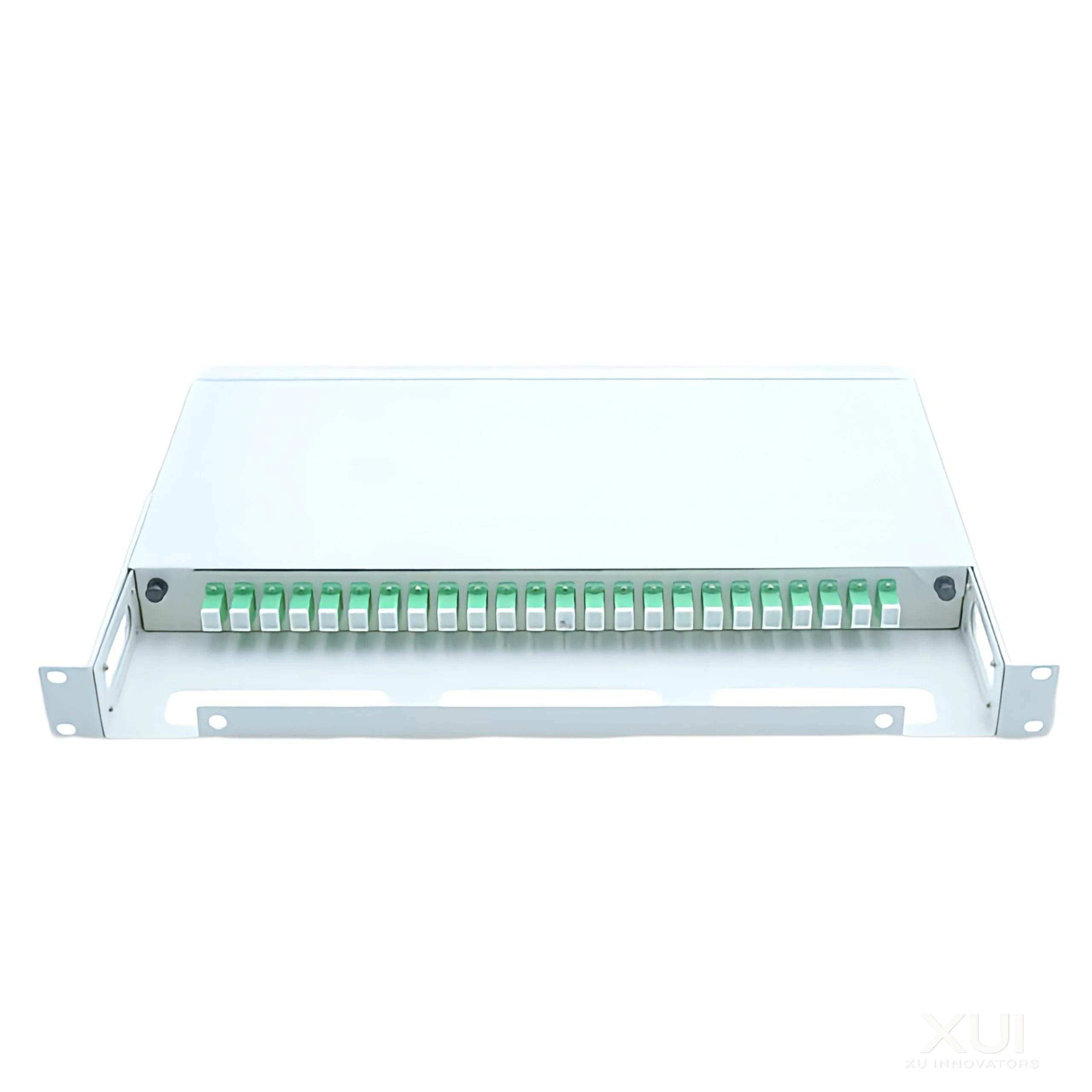 1U Rack-Mount 24-Port Fixed Fiber Patch Panel (24-Splice Capacity)