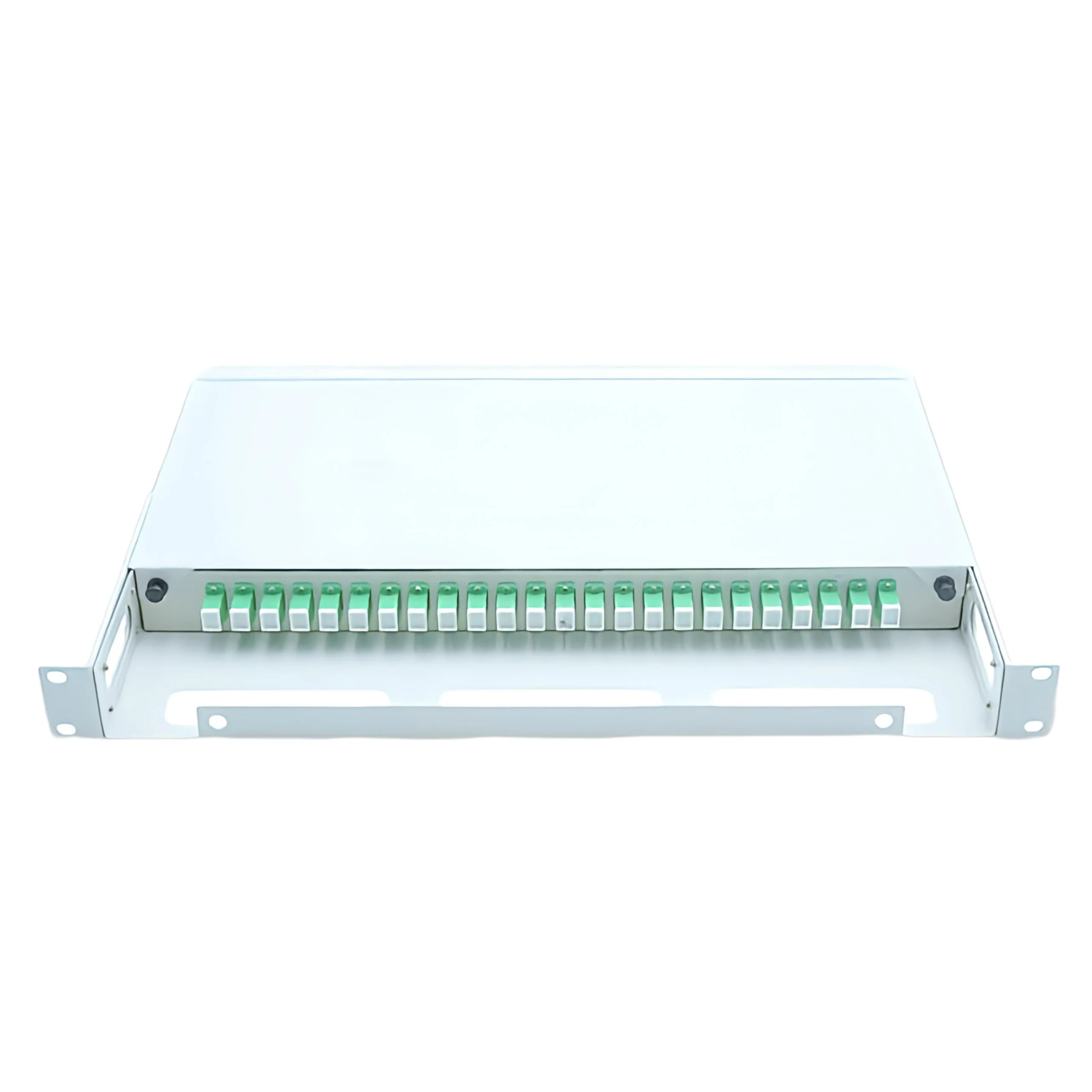 1U Rack-Mount 24-Port Fixed Fiber Patch Panel (24-Splice Capacity)