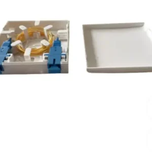 2 Port Indoor Fiber Optic Wall Outlet Box, 2 Cores Splice
