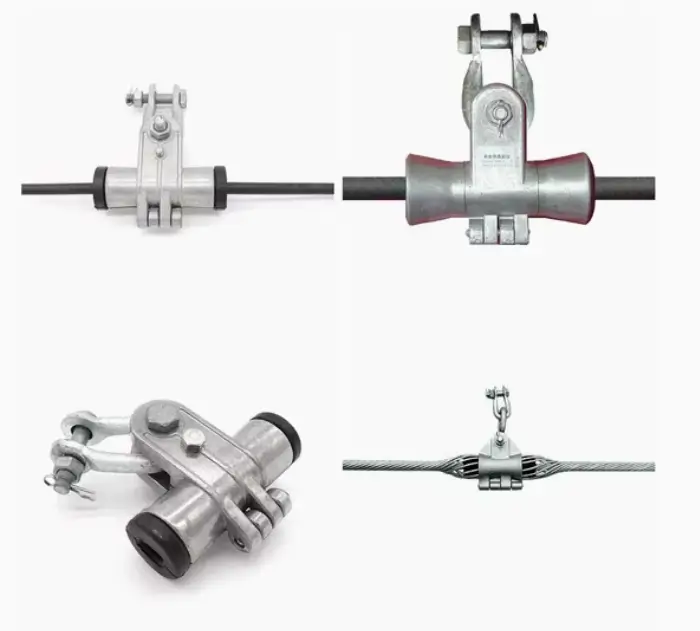 ADSS Optical Fiber Cable Tangent Suspension Clamp Dead End Clamp Fitting Assembly