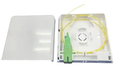 2 Ports Fiber Optic Wall Outlet Plate, 2 Core Splice