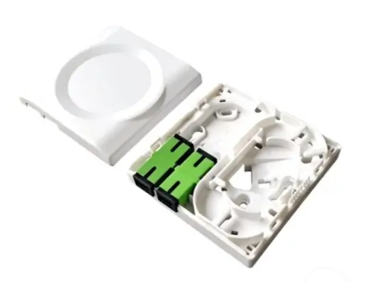 2 Ports Surface Mount Fiber Oultet Box , 2 Cores Splice