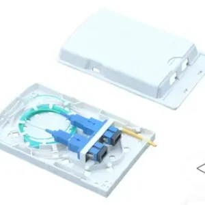 2 Port FTTH Fiber Wall Outlet For SC Adapter, 2 Cores Splice