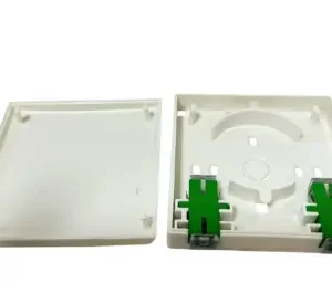 2 Port Fiber Wall Outlet For SC/APC Adapter , 2 Cores Splice