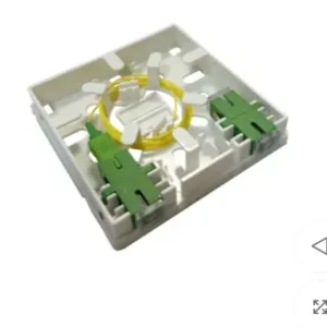 2 Port Fiber Wall Outlet Box With 2 SC Outlet, 2 Cores Splice